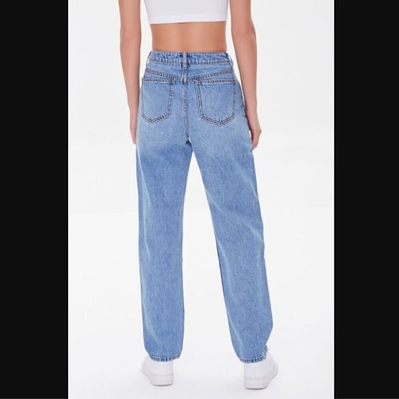 Forever 21 Relaxed Butterfly Patch Jeans 28" - Picture 4 of 7